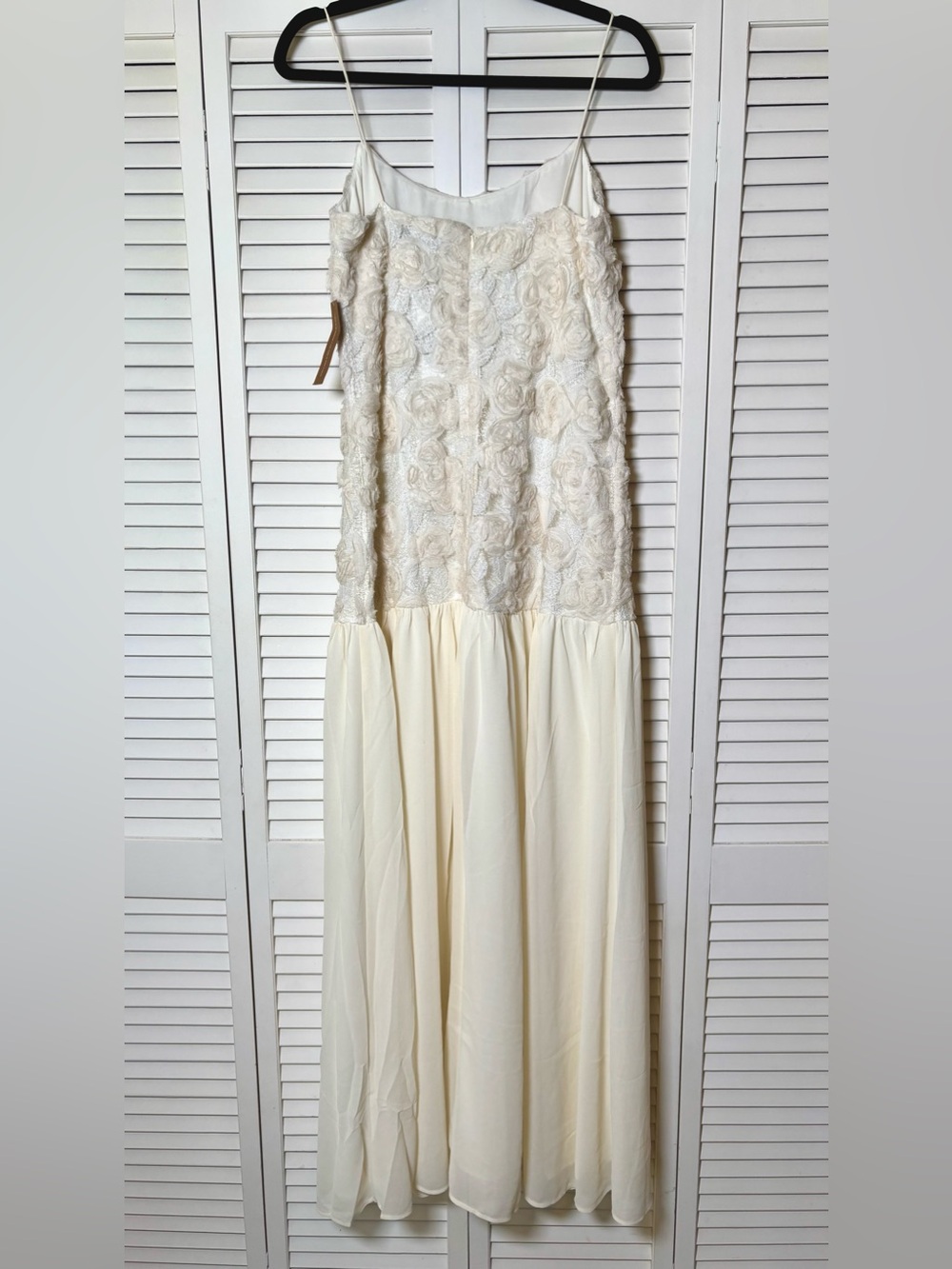 NWT o.p.t. Ondine Rosette Textured Drop Waist Chiffon Dress Size Medium - Picture 10 of 11
